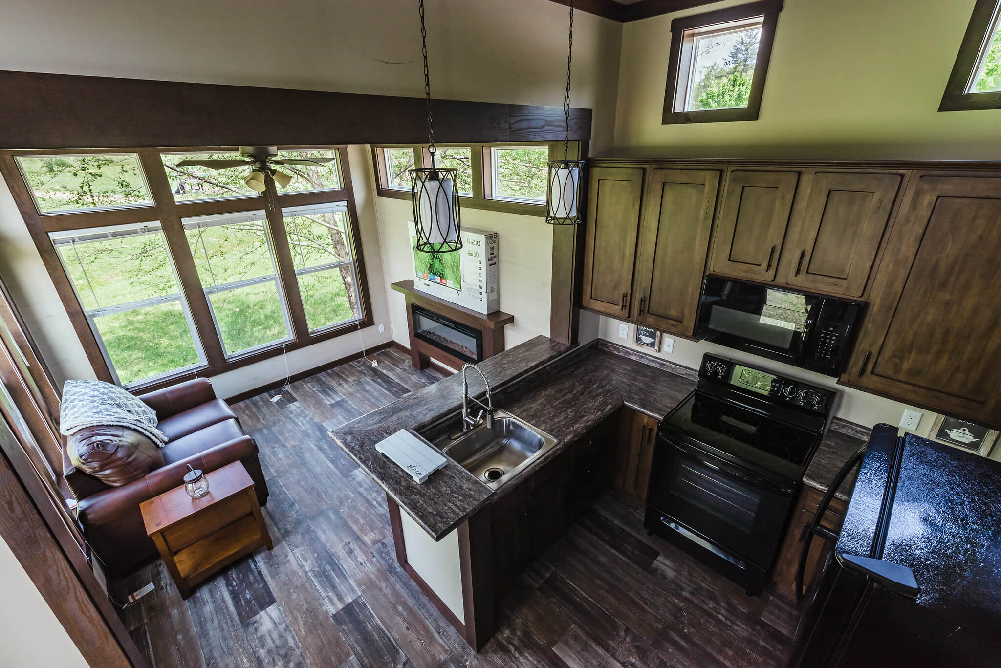 Inside of tiny home in Waterside at Blue Ridge