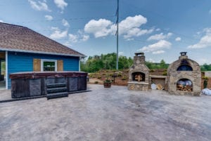 Outdoor area at the lakefront clubhouse