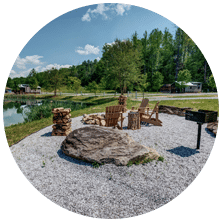 fire pit area at Waterside at Blue Ridge