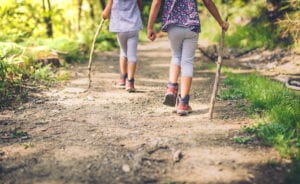 kids hiking