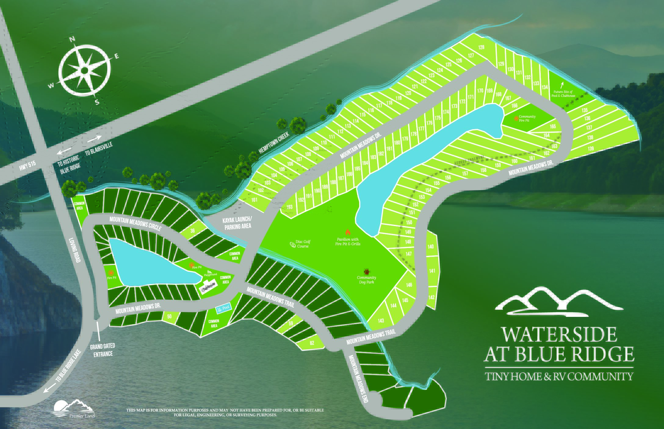 Site Map Waterside at Blue Ridge